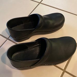 Dansko clogs. Black oiled